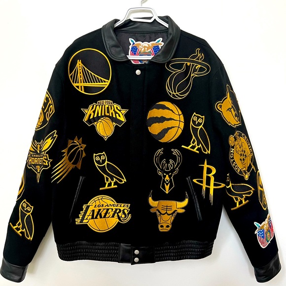 OVO NBA Jeff Hamilton Team Icons Wool Jacket - Picture 1 of 5